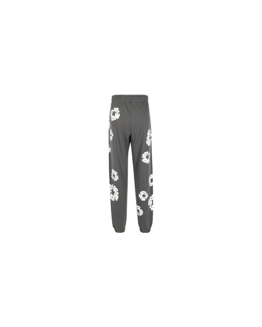 DENIM TEARS Black Rhinestone Cotton Wreath Sweatpants "Vintage" Dt029" for men