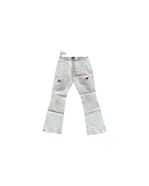 GALLERY DEPT. Black Paint Splatter La Flare Carpenter Pants Gd296" for men