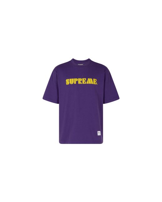 Supreme Purple Stencil Embroidered S/S Top "Ss24" Su491"