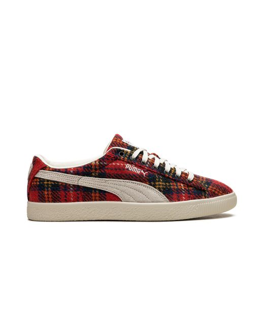 PUMA Red Suede Vtg Harris Tweed "Frosted Ivory 393219 01" for men