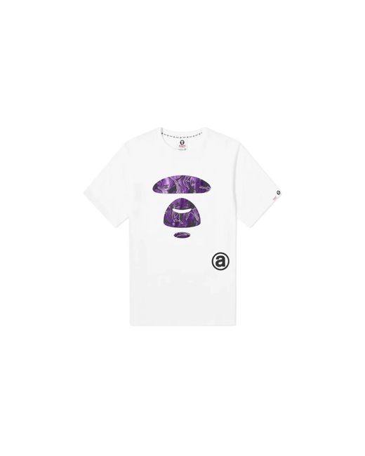 A Bathing Ape Black Aape Foil Moonface T-Shirt Ca5Cea57" for men