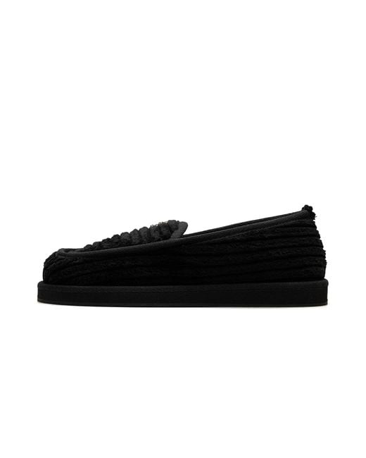 Chrome Hearts Black Dagger Corduroy Slip On Loafers Chrm0065" for men