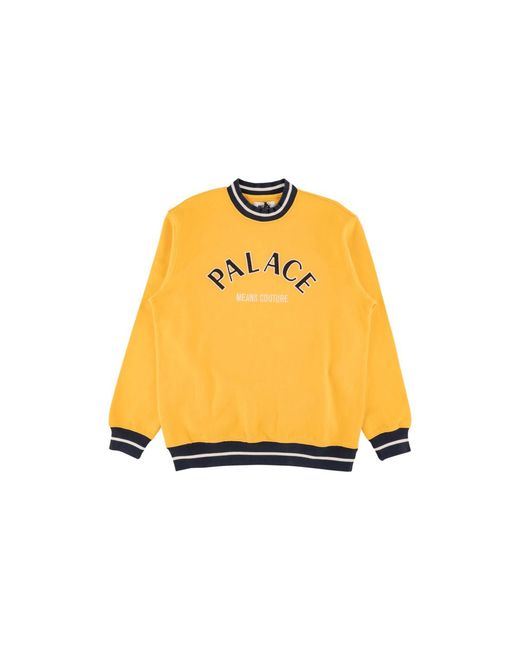 Palace Yellow Couture Crew P14Cs029" for men
