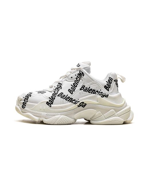 Balenciaga Black Triple S "All Over Logo