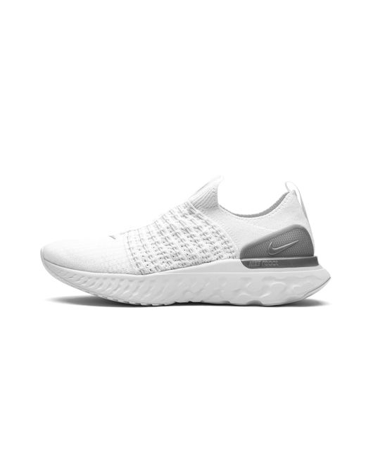 Nike Black React Phantom Run Fk 2 "Pure Platinum" Cj0280 100"