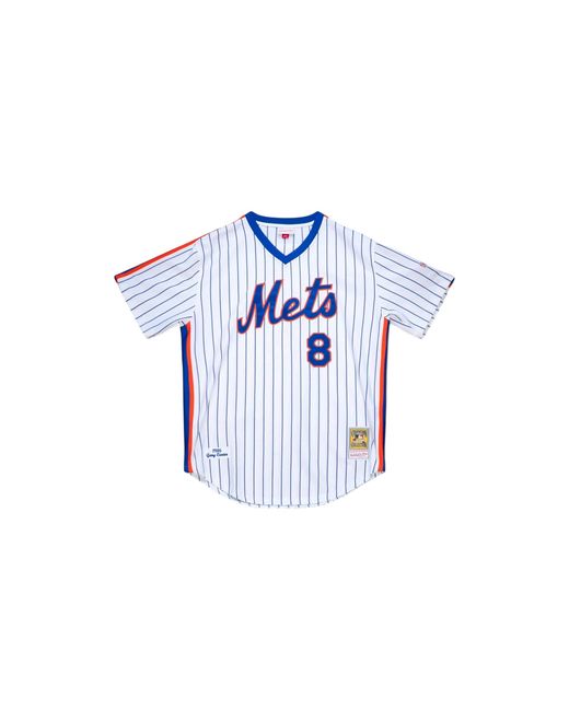 Mitchell & Ness Black Mlb Gary Carter Home Jersey "1986 New York Mets – Ajy13343 Nym86Gcawhit" for men