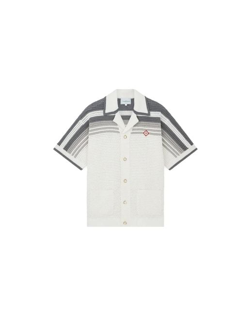 Casablanca Black Tennis Crochet Shirt Sp26 Kw 933 01" for men