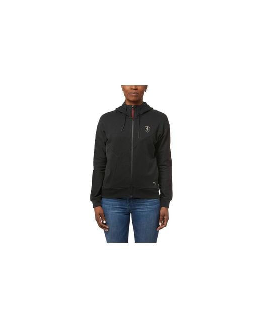 PUMA Black Ferrari Sweat Jacket 572818 01"