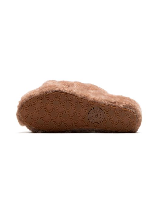 Ugg Brown Fluff Yeah Slide "Chestnut" 1095119 Che"