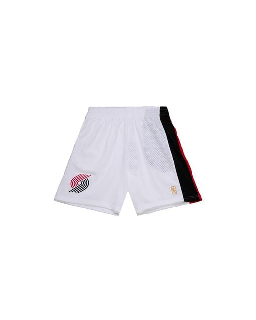 Mitchell & Ness Black Swingman Shorts "Nba Trail Blazers 1996" Smsh3141 Ptb96Pppwhit" for men