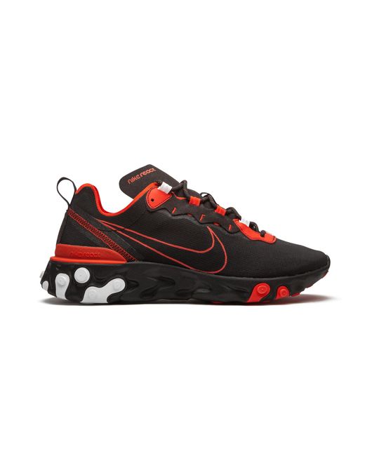 Nike Black React Element 55 "Script Swoosh" Ck9285 001" for men
