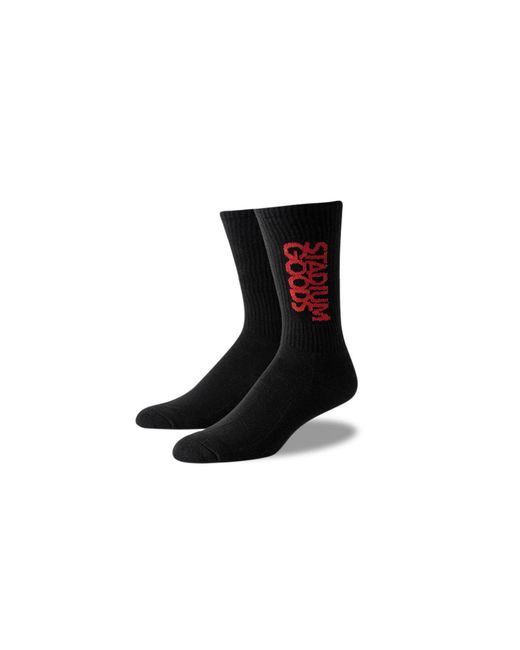 Stadium Goods Black Crew Socks "Bred" Sgs0109" for men