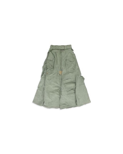 Who Decides War Green Multi Pocket Skirt 11200780011Aw23"