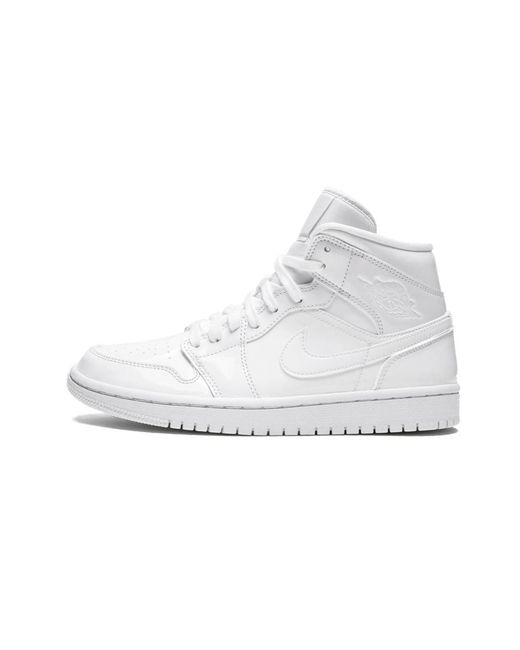Nike Black Air 1 Mid "Triple Patent Leather" Bq6472 111"