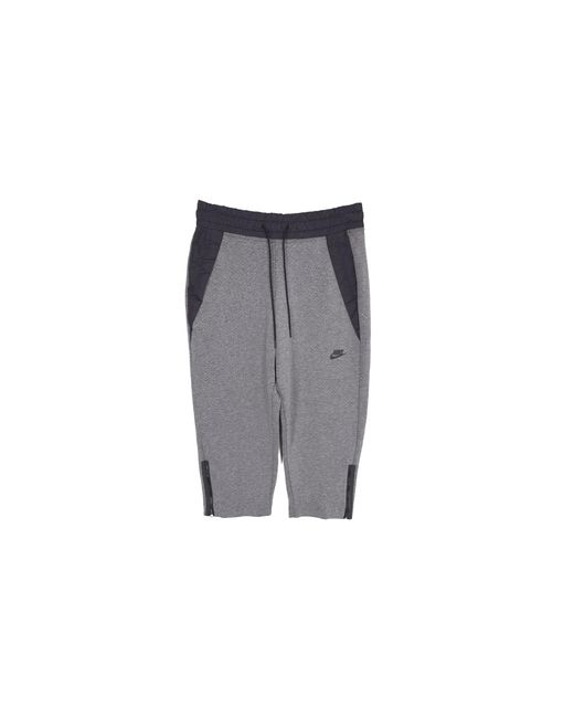 Nike Black Sportswear Tech Fleece Crop Pants "Carbon Heather" 831711 091"