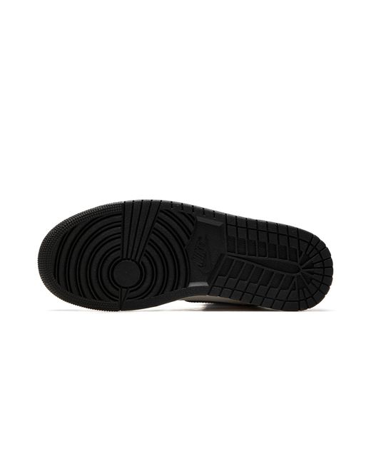 Nike Black Air Jordan 1 Mid Leather Mid-top Trainers