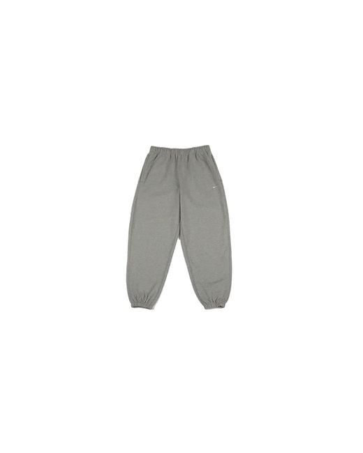 Nike Black Solo Swoosh Cuffed Sweatpants "Dark Heather" Hv1088 063" for men