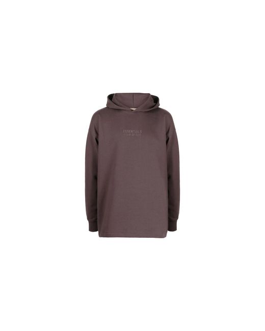 Fear Of God Black Relaxed Hooded Sweatshirt "Plum" 192Bt222095F" for men