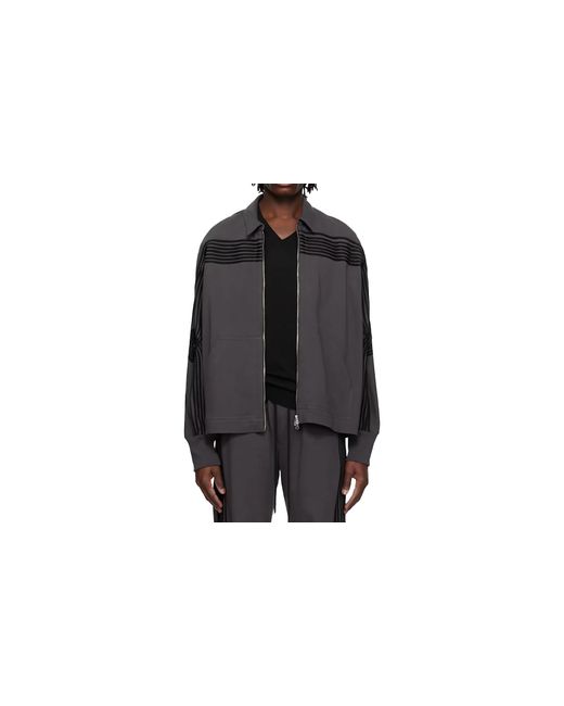 Song For The Mute Black 'Applique' Track Jacket Washed 251 Mjk117A Softwbk" for men
