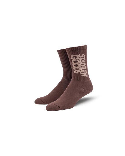 Stadium Goods Brown Crew Sock "Bark" Sgs0447"