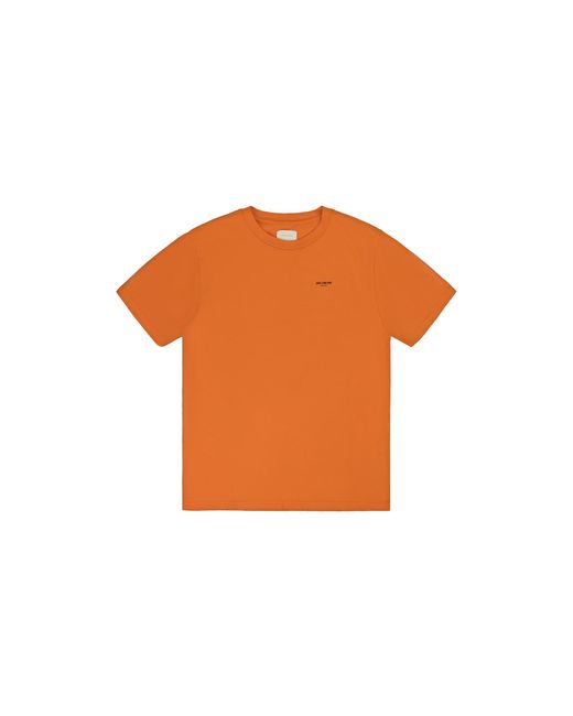 Aimé Leon Dore Black Micro Din Logo T-Shirt "Mandarin" Fw24Ct014 Mandarin" for men