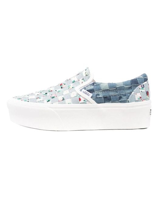 Vans Black Woven Classic Slip-On Stackform "Floral" Vn0A7Q5Rb12" for men
