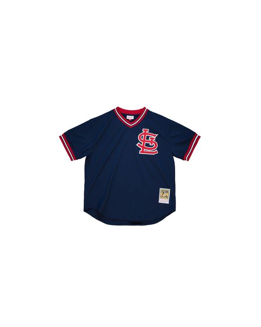 Mitchell & Ness Blue Authentic Bp Jersey "Mlb Cardinals 1994 Ozzie Smith" Abpj3034 Slc94Osmnavy" for men