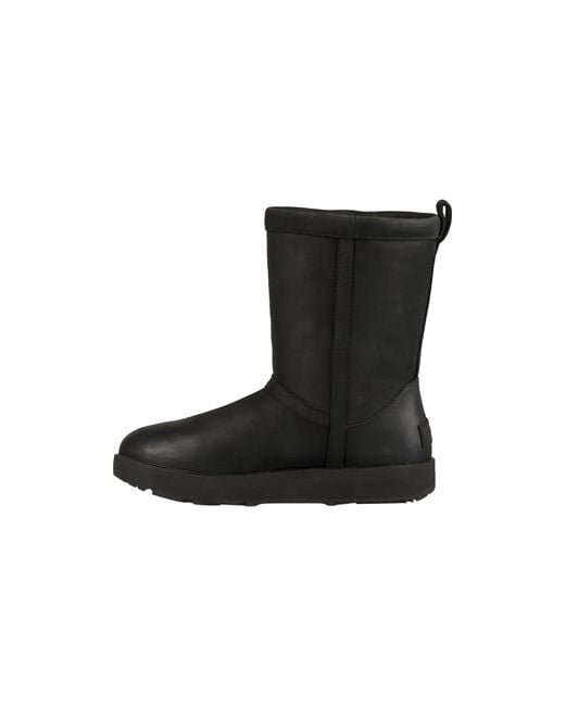 Ugg Black Classic Short Ii Leather Boot 1017509 Blk"