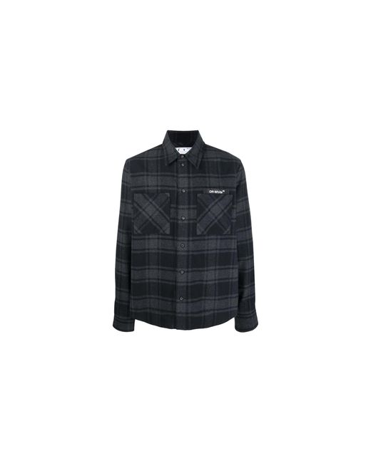 Off-White c/o Virgil Abloh Black Outline Arr Flannel Shirt Omga133C99Fab0010701" for men