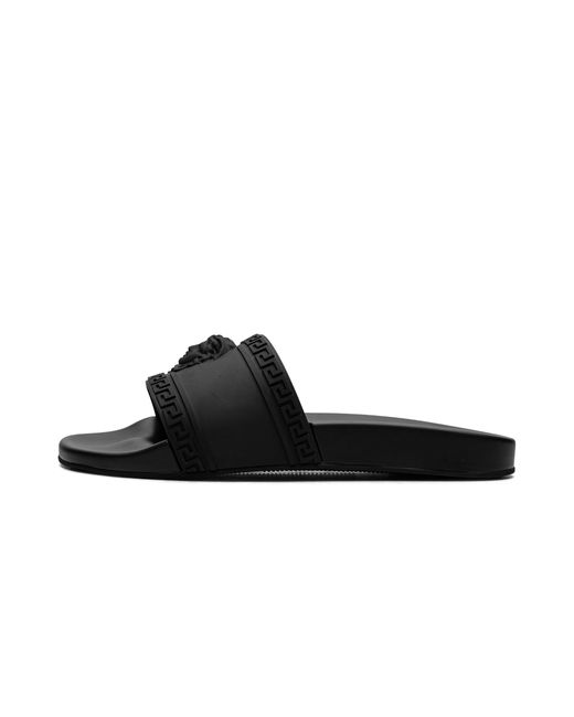 Versace Black Palazzo Medusa Pool Slide Dsu5883 Dg09G D41" for men