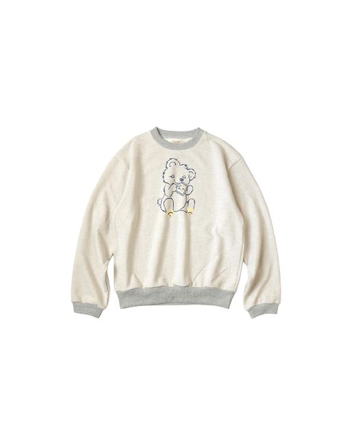 Kapital Black Peckish Little Bear Crewneck Sweatshirt Kap030"