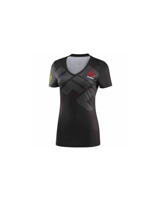 Reebok Black Ufc Fighter Kit Jersey "Ronda Rousey" Ai4124"
