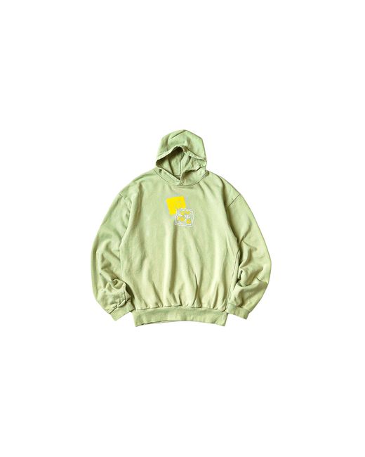 Kapital Green Peckish Bowy Logo Hooded Sweatshirt "Mint" Kap027"