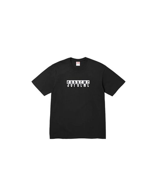 Supreme Black Split T-Shirt "Fw25