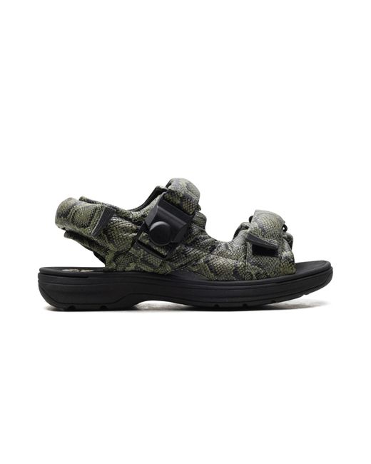 Clarks Black Snakeskin-Embossed Leather-Down "Martine Rose