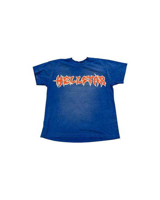 HELLSTAR Blue Metal Logo T-Shirt Hsr257" for men