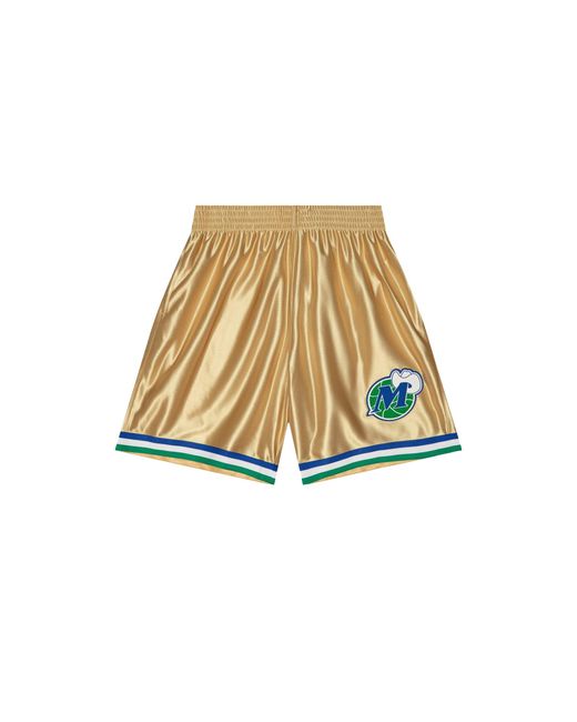 Mitchell & Ness Black 75Th Swingman Shorts "Nba Dallas Mavericks 1998" Smsh4399 Dma98Pppgold" for men