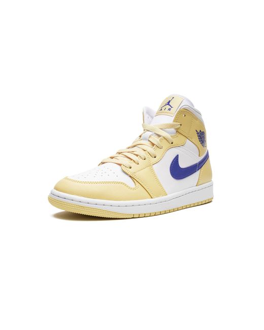 Nike White Air Jordan 1 Mid Leather Mid-top Trainers