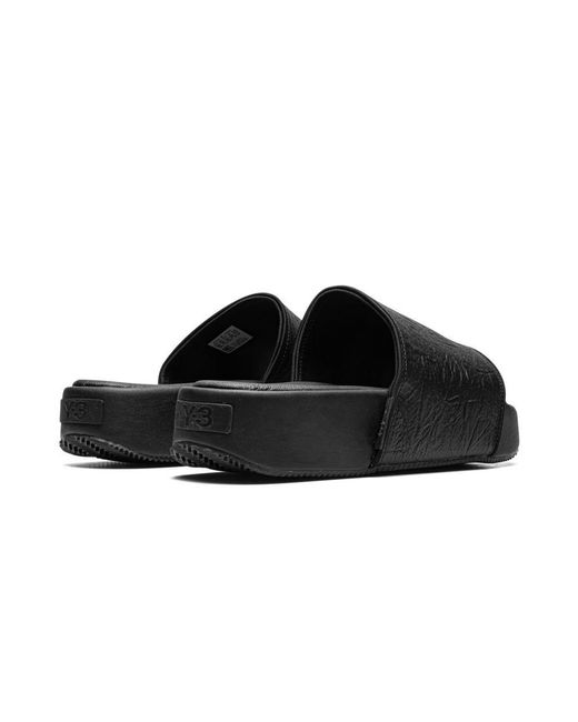 Y-3 Black Slide Shoes for men