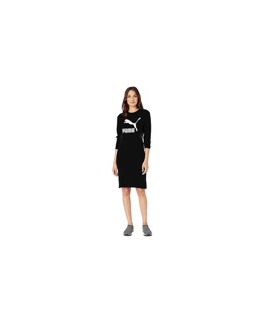 PUMA Black Classics Logo Tight Dress "Cotton" 578057 01"