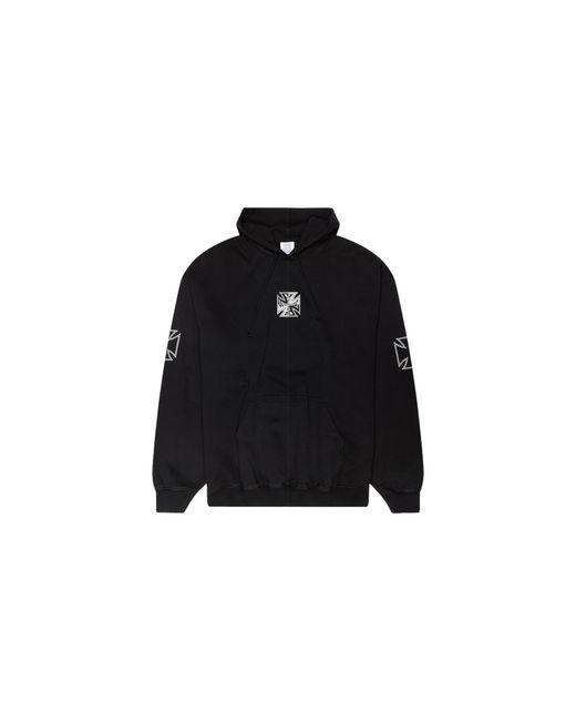 Vetements Black Triple Biker Cross Logo Hoodie Vtm-Mhds-0002" for men