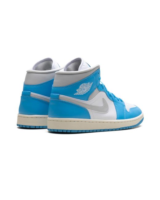 Nike Blue 1 Mid "Dark Powder Sail Neutral" Bq6472 400"