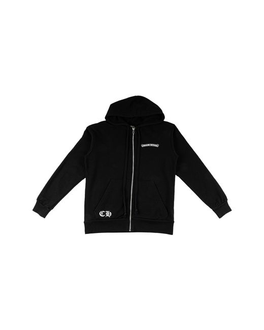 Chrome Hearts Black Fleur Logo Hoodie Chrm1438" for men