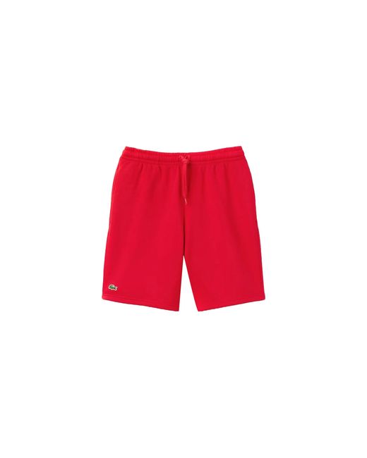 Lacoste Red Sport Tennis Fleece Shorts Gh2136 51 240" for men