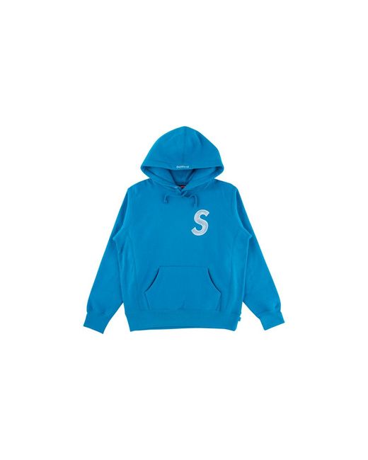Supreme Blue S Logo Hooded Sweatshirt 'fw 18' for men