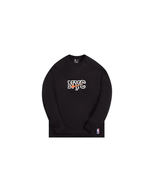 Kith Black Nike For New York Knicks L/S T-Shirt "Fw21 for men