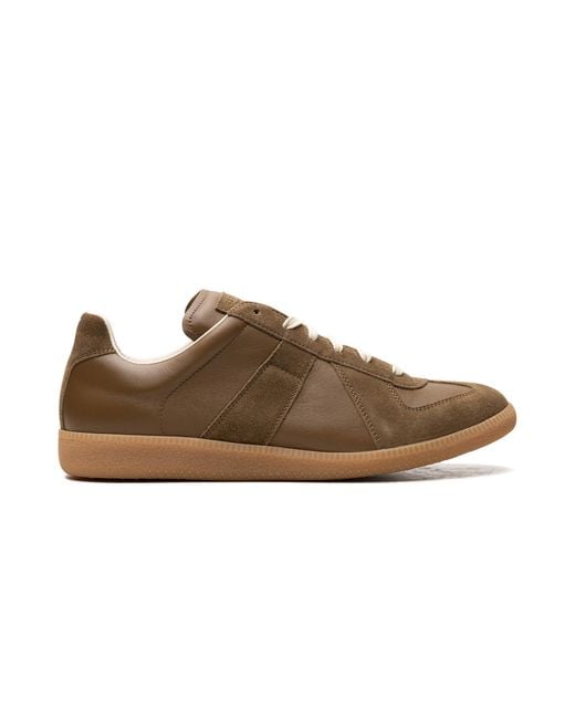 Maison Margiela Brown 22 Replica Low Top Sneaker "Khaki" S57Ws0153 Sy0646 727" for men