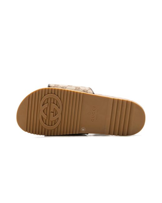 Gucci Black Gg Slide Canvas" 624695 H6320 9763" for men