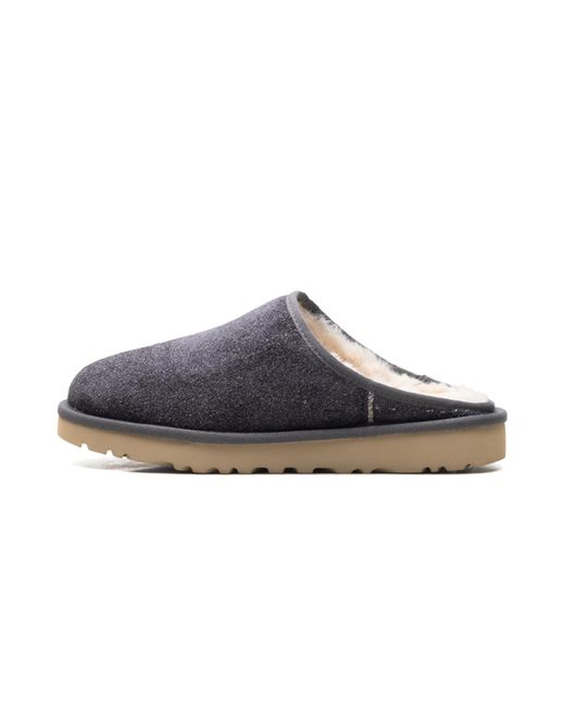 Ugg Black Classic Slip-On Shaggy Suede Slipper "Dark" 1153104 Dgry" for men