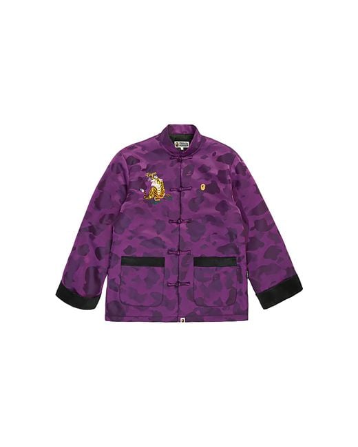 A Bathing Ape Purple Camo Tiger Padded China Jacket 0Zxljm140001Ippx" for men